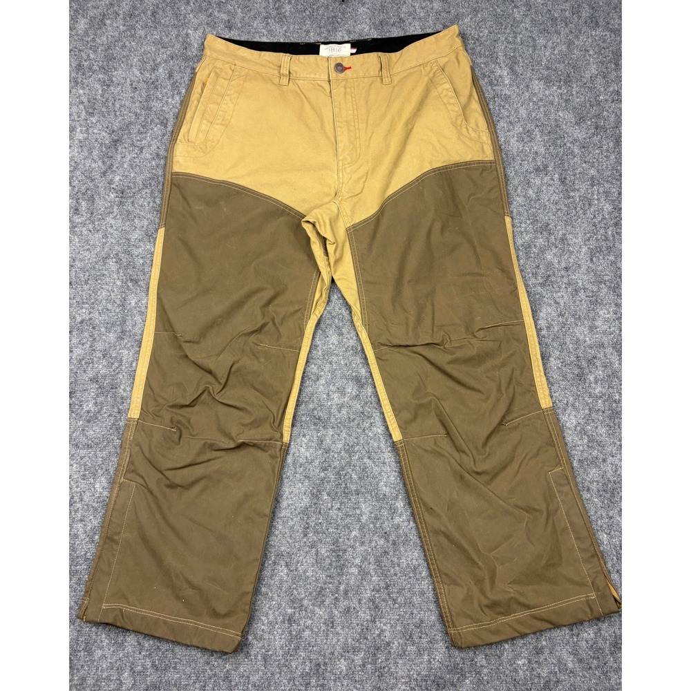 Remington Arms Co 1816 Mens Canvas Hunting Pants 38x30 Brown Tan Colorblock